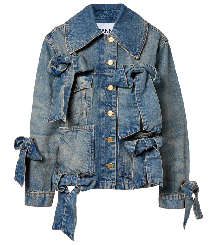 Photo: Ganni Bow-detail denim jacket