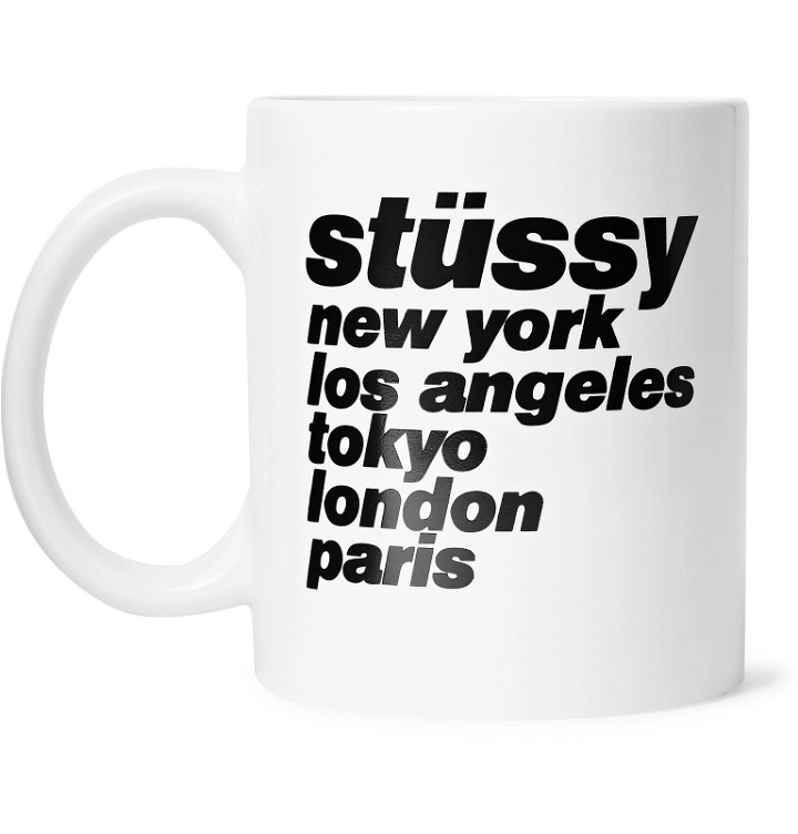 Photo: Stüssy - Logo-Print Ceramic Mug - White