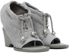 GRAPE Gray Hoodie#2 Heeled Sandals