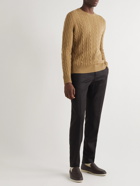 Loro Piana - Cable-Knit Baby Cashmere Sweater - Brown