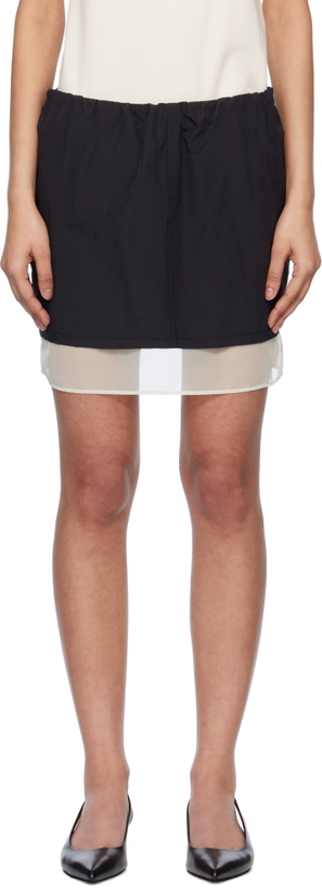 Photo: Kijun Black Sheer Layered Miniskirt