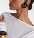 Alaïa Wood clip-on earrings