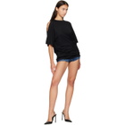 Coperni Black Open Shoulder T-shirt