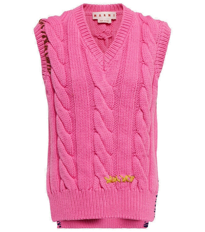 Photo: Marni - Cable-knit wool vest