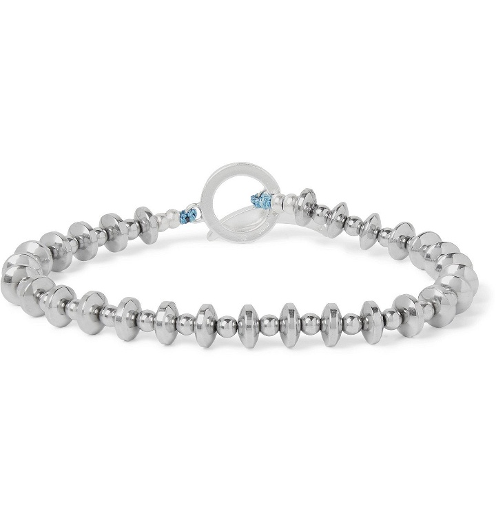 Photo: Mikia - Hematite and Sterling Silver Beaded Bracelet - Blue