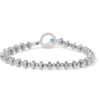 Mikia - Hematite and Sterling Silver Beaded Bracelet - Blue