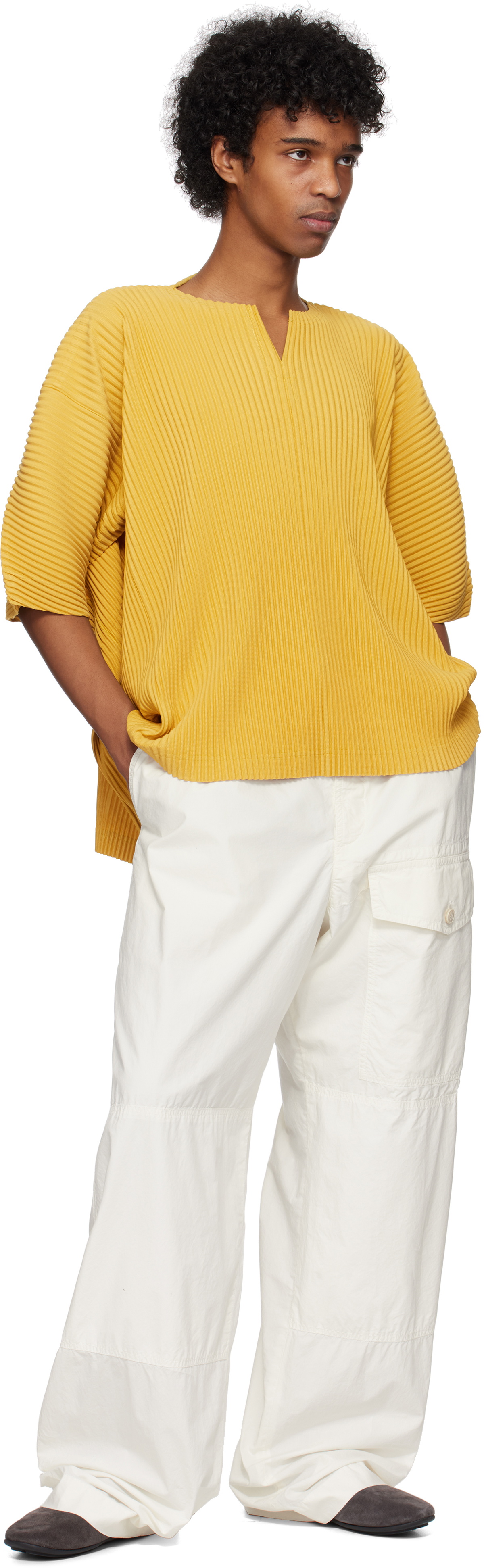 HOMME PLISSÉ ISSEY MIYAKE Yellow Kite T-shirt Homme Plisse Issey