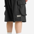 Poliquant Men's Deformed Cargo Pocket Jungle Shorts in Black