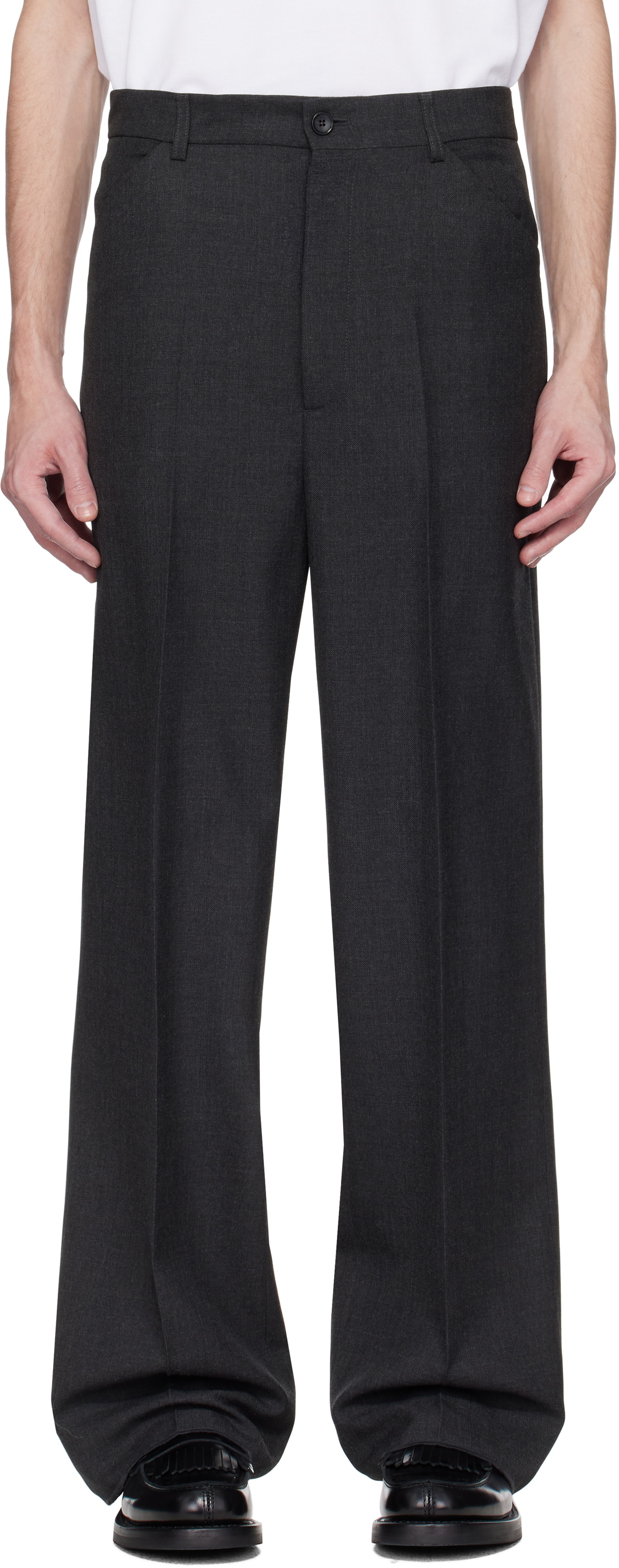 Bally Gray Twill Trousers