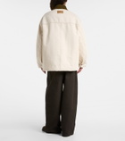 Ami Paris Corduroy-trimmed cotton twill field jacket