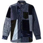 Acne Studios Men's Otito Patchwork Denim Jacket in Denim Blue
