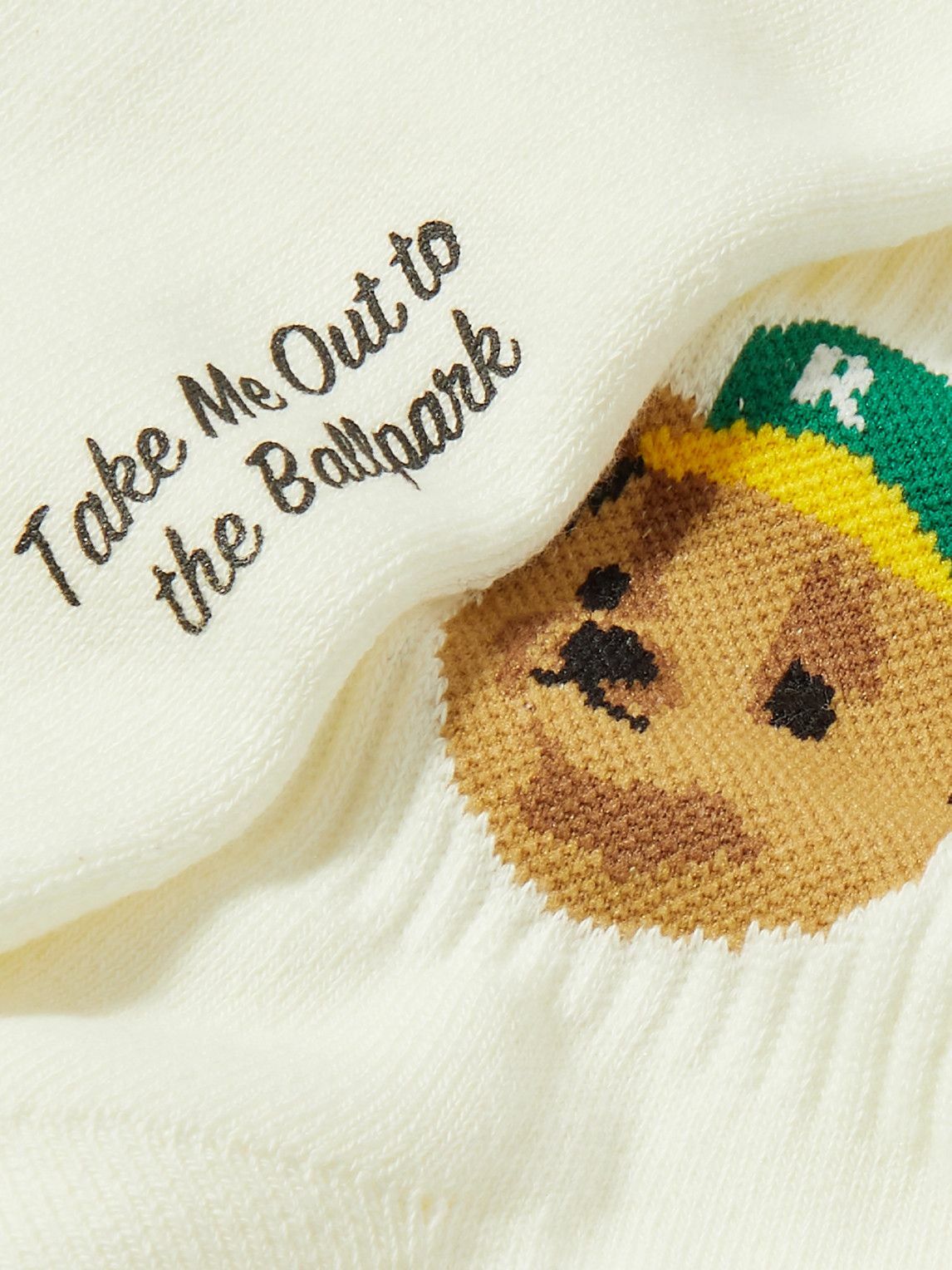 Rostersox - Team Bear Ribbed Intarsia Cotton-Blend Socks