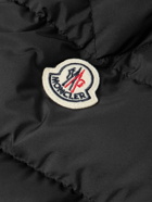 Moncler - Grosgrain-Trimmed Logo-Appliquéd Quilted Shell Down Jacket - Black