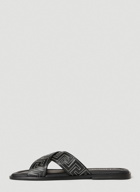 Versace - Crossover Greca Slides in Black