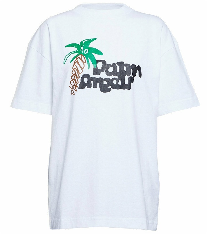 Photo: Palm Angels Logo printed cotton T-shirt