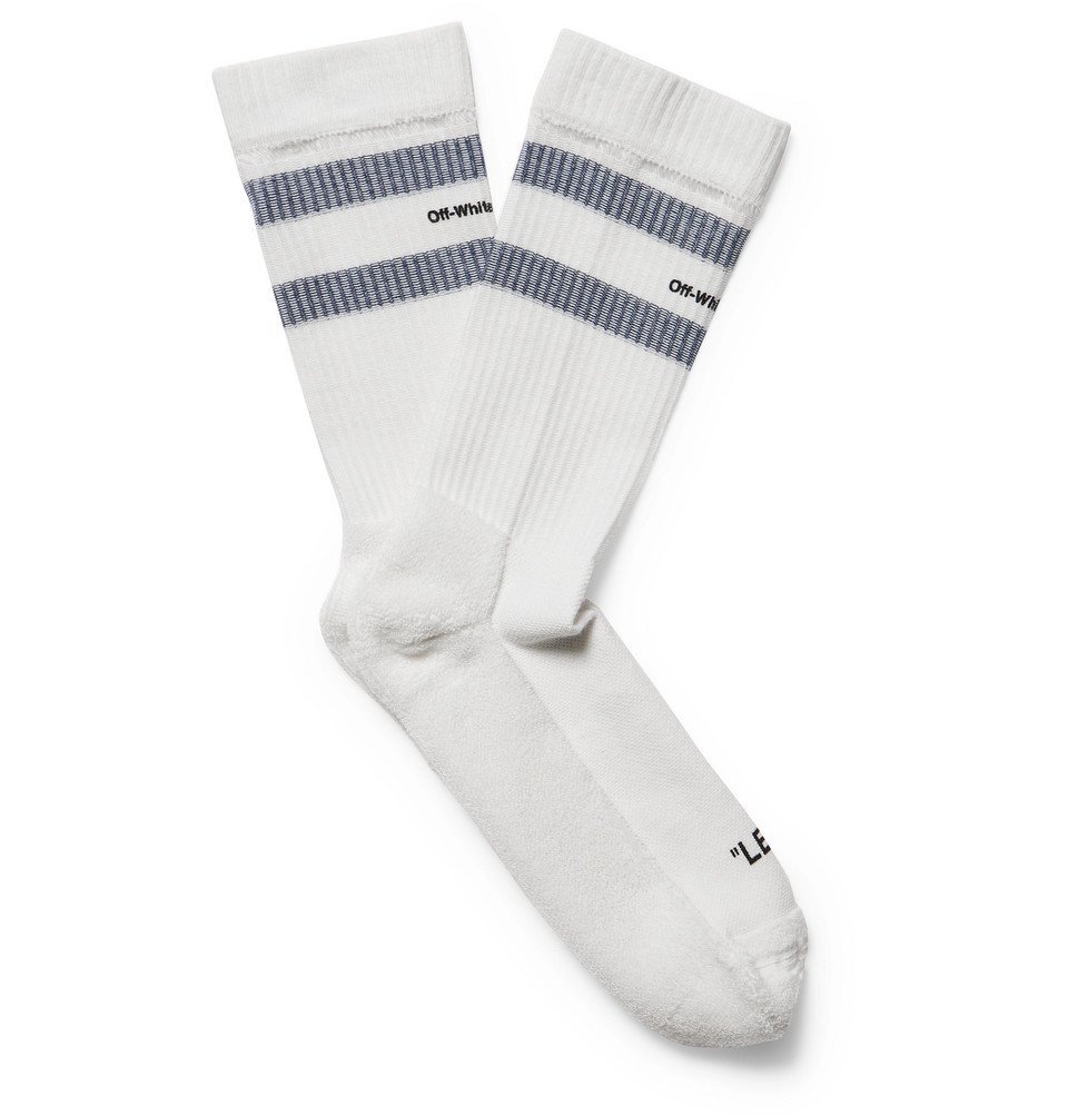 Off-White c/o Virgil Abloh Logo-jacquard Cotton Socks in White