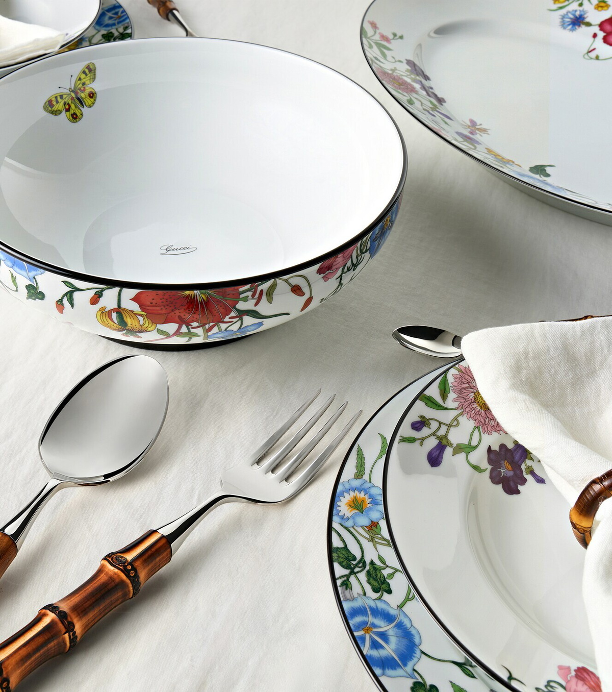 Gucci Bamboo stainless steel fork and spoon set