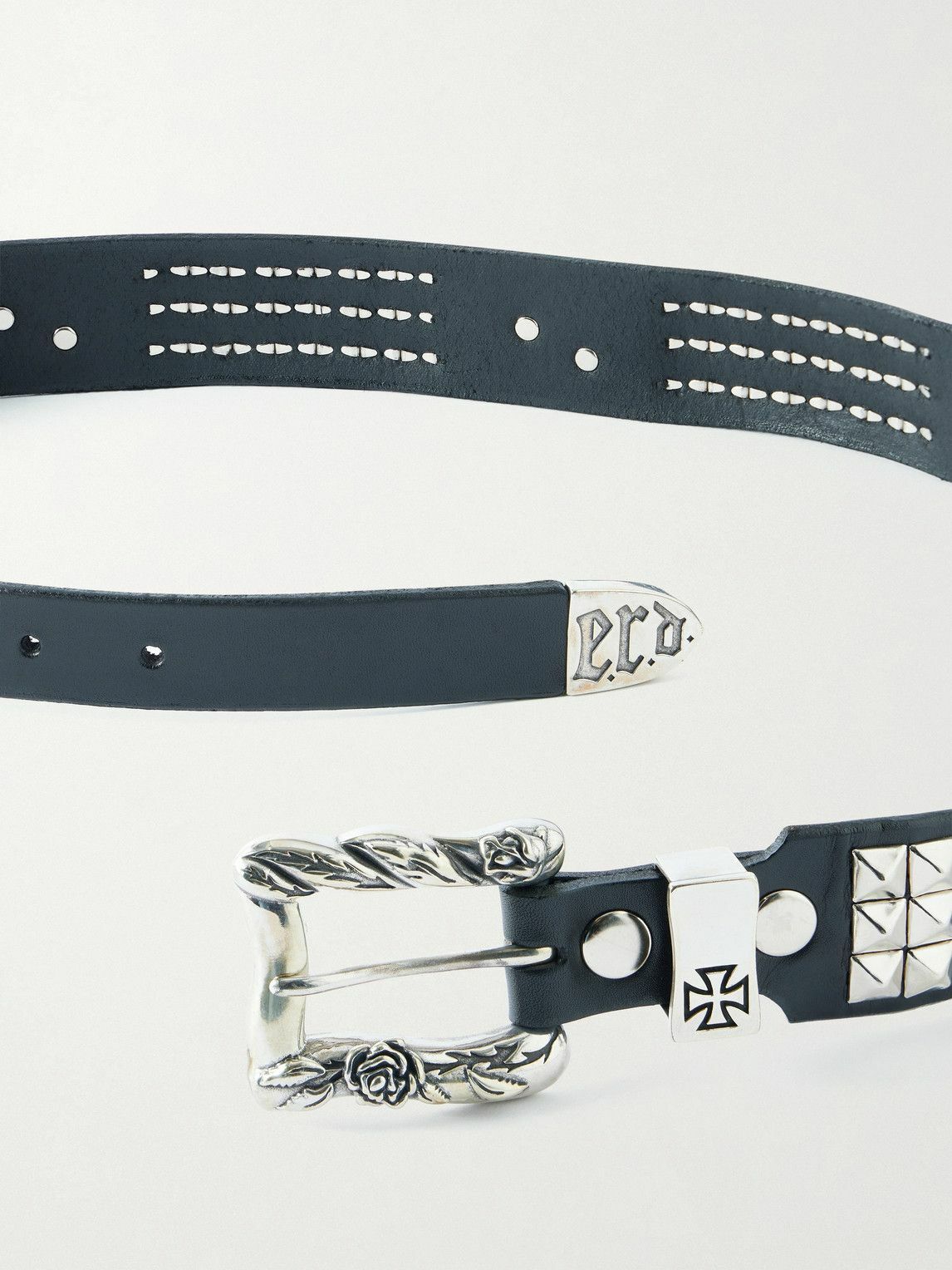 Enfants Riches Déprimés - Dog In Restraint 3.5cm Studded Leather Belt - Black