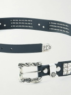 Enfants Riches Déprimés - Dog In Restraint 3.5cm Studded Leather Belt - Black