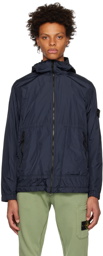 Stone Island Navy Garment-Dyed Jacket