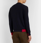 Incotex - Colour-Block Cotton Sweater - Blue