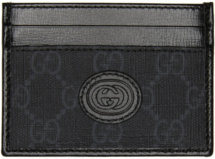 Photo: Gucci Black Retro Interlocking G Card Holder