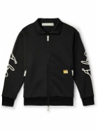 Abc. 123. - Logo-Embroidered Jersey Track Jacket - Black