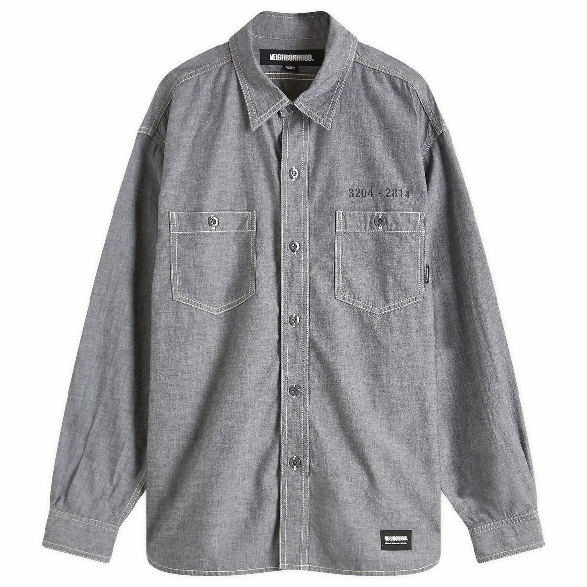 Neighborhood Men's Chambray Shirt in Black Neighborhood