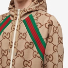 Gucci Men's GG Light All Over Hooded Jacket in Beige