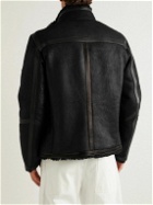 Belstaff - Tundra Shearling-Trimmed Leather Jacket - Black