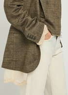 Our Legacy Drip Layered Linen and Silk-blend Blazer Brown
