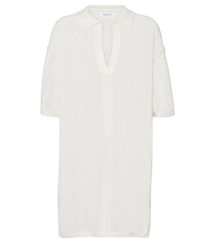 Photo: Velvet Mila cotton pointelle minidress