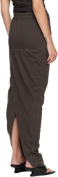 Rick Owens DRKSHDW Gray Concordians Pull On Pillar Maxi Skirt