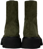 Nicholas Kirkwood Khaki Pearlogy Combat Boots