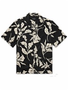 Club Monaco - Convertible-Collar Floral-Print Cotton and Lyocell-Blend Shirt - Black