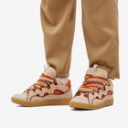 Lanvin Men's Curb Sneakers in Pale Pink/Mango