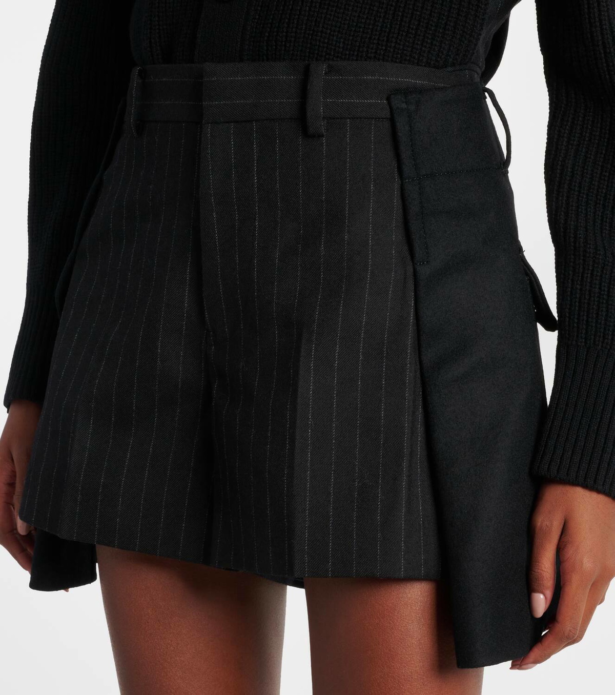 Sacai Chalk stripe wool shorts Sacai