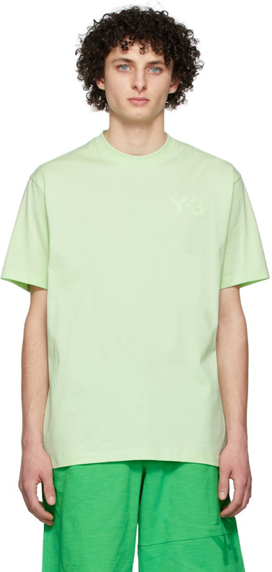 Photo: Y-3 Green Chest Logo T-Shirt
