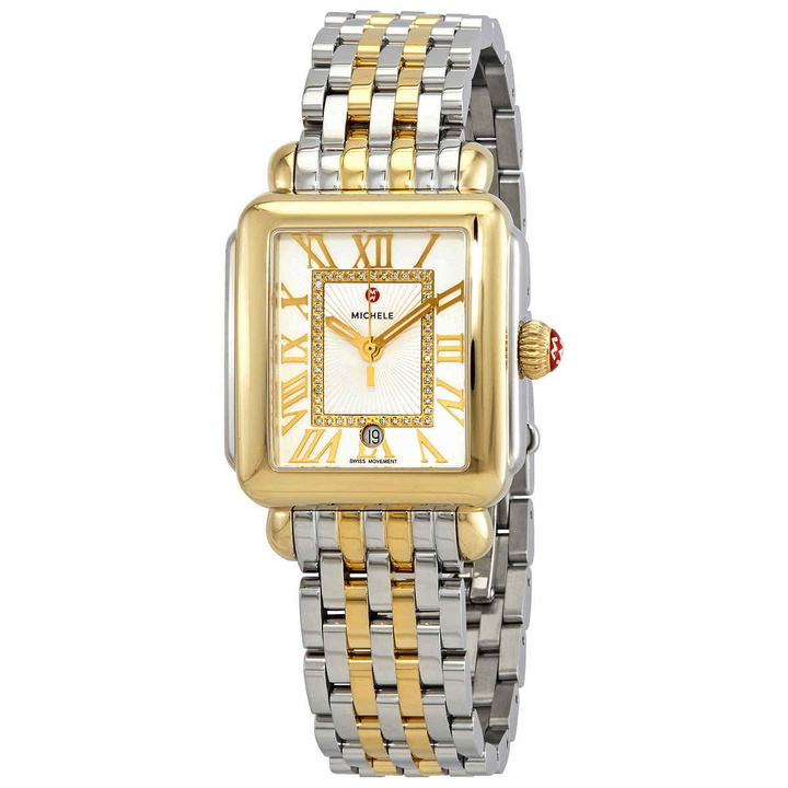 Photo: Michele Deco Madison Quartz Silver Dial Two-tone Ladies Watch MWW06T000147