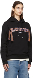 Lanvin Black Curb Lace Logo Hoodie