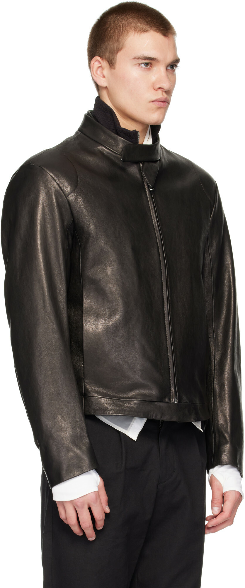 POST ARCHIVE FACTION (PAF) Black Rider Leather Jacket