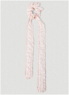 Ruffled Bow Scrunchie in Pink