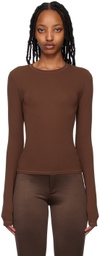 SKIMS Brown Fits Everybody Long Sleeve T-Shirt