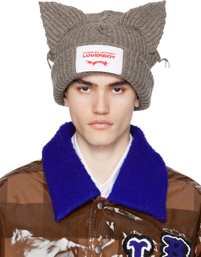 Photo: Charles Jeffrey LOVERBOY SSENSE Exclusive Gray Chunky Ears Beanie