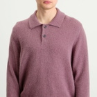 Corridor Men's Brushed Alpaca Polo in Plum