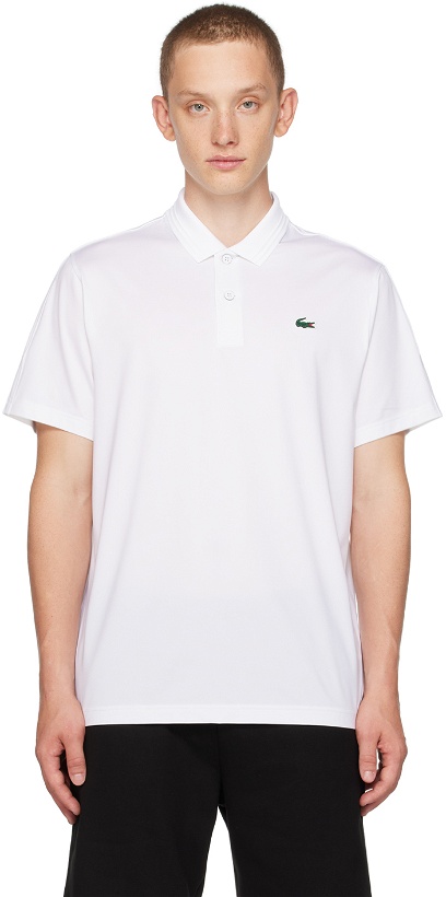Photo: Lacoste White Regular-Fit Polo
