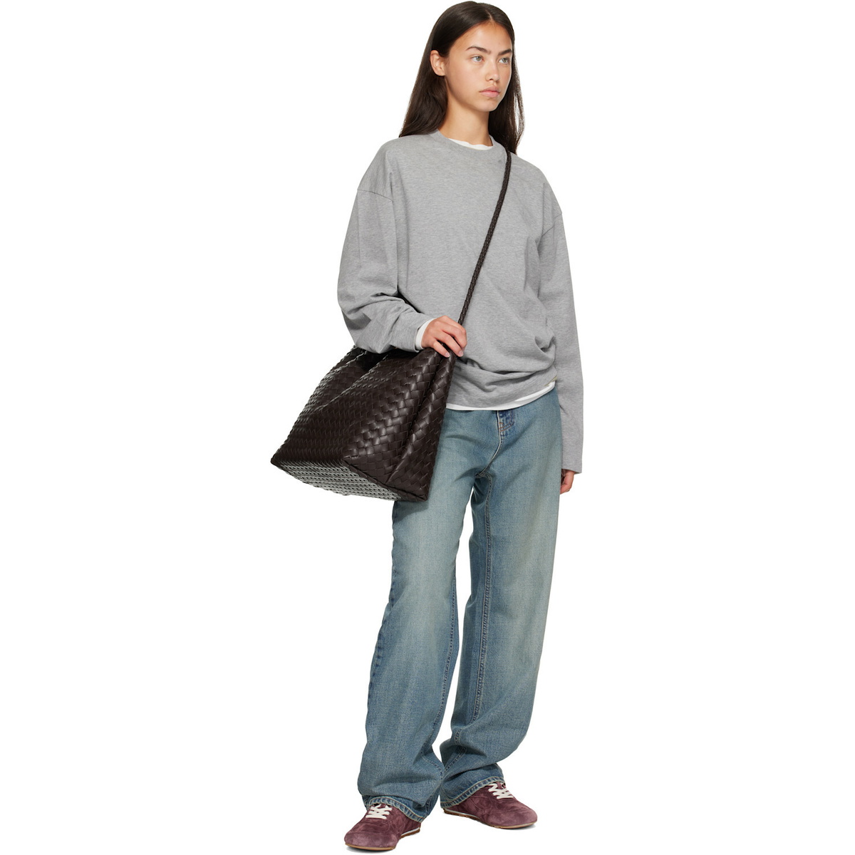 Bottega Veneta Brown Large Andiamo Bag