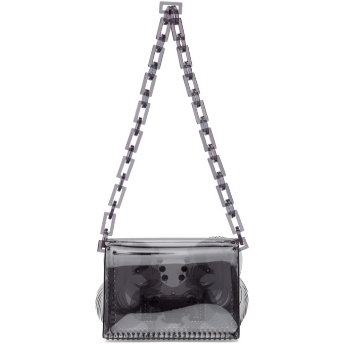 Mame Kurogouchi Black Vinyl Detailed Shoulder Bag Mame Kurogouchi