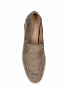 MAX MARA - 10mm Cocco Print Leather Loafers