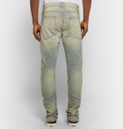 Rhude - Skinny-Fit Distressed Denim Jeans - Men - Light denim